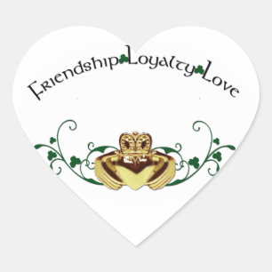 Pegatina En Forma De Corazón Claddagh / Claddaugh