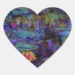 Pegatina En Forma De Corazón Claude Monet Water Lillies 1917