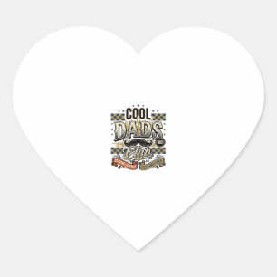 Pegatina En Forma De Corazón Club de Papás Geniales Diseño de Camiseta para Pap