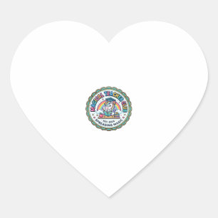 Pegatina En Forma De Corazón Club de Profesora Mágica de Unicornios Diseño de R