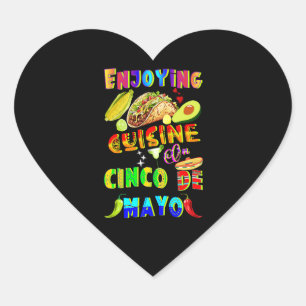 Pegatina En Forma De Corazón Cocina De Cinco De Mayo