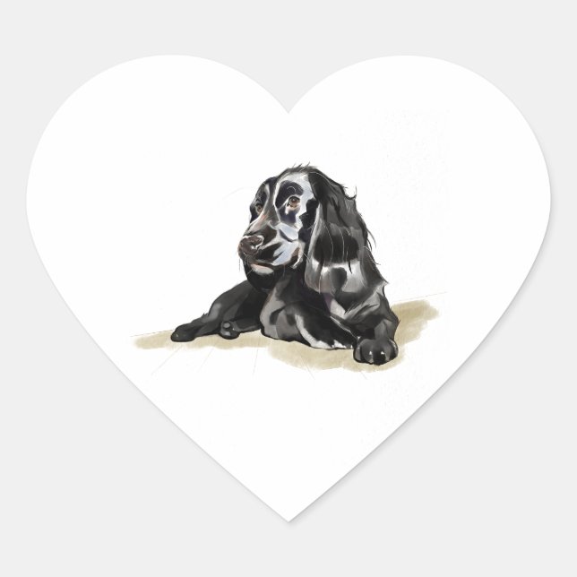 Pegatina En Forma De Corazón Cocker Spaniel Dog Lover Gift (Anverso)