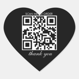Pegatina En Forma De Corazón Código QR de agradecimiento Boutique de compras de