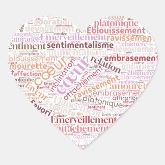 Pegatina En Forma De Corazón coeur