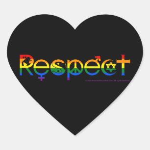 Pegatina En Forma De Corazón Coexistir con Respeto Orgullo Gay