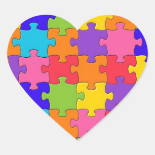 Pegatina En Forma De Corazón Colección desconcertada