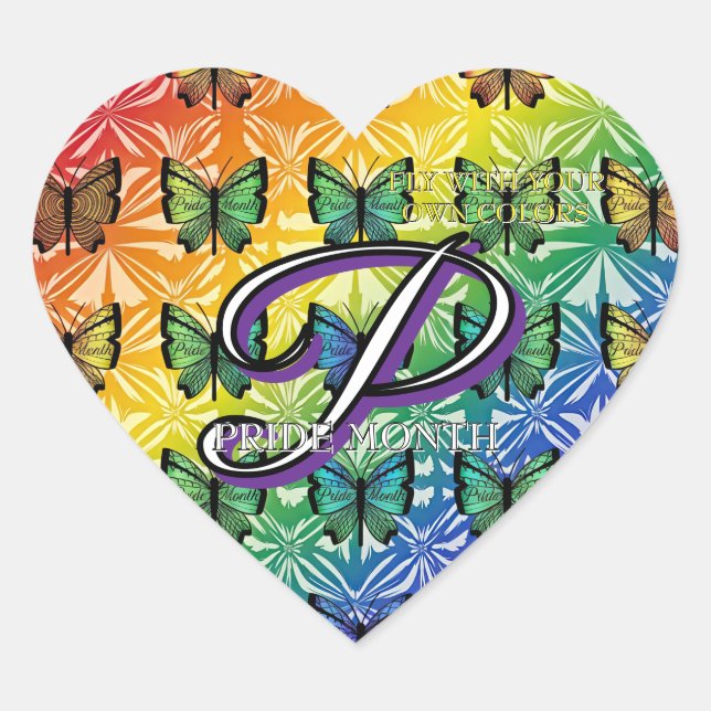 Pegatina En Forma De Corazón Colección Orgullo en Vuelo (Anverso)