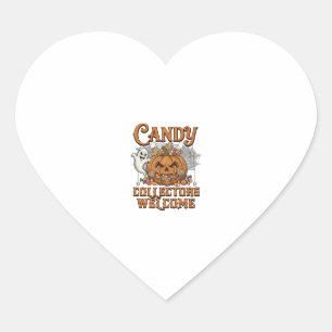 Pegatina En Forma De Corazón Coleccionistas de Dulces Bienvenidos Calabaza Fant