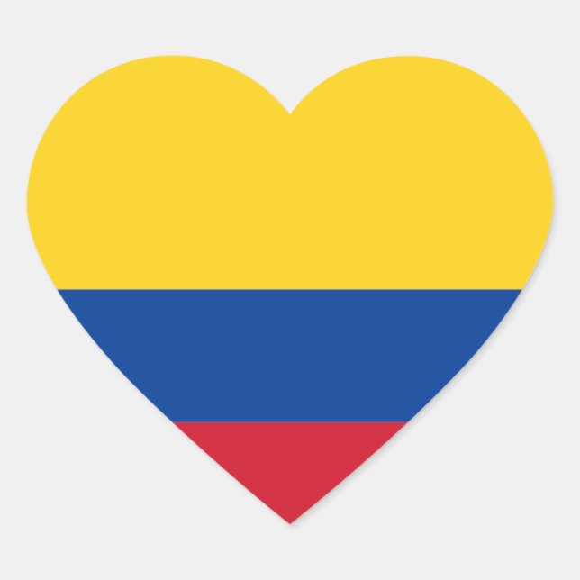 Pegatina En Forma De Corazón colombia (Anverso)