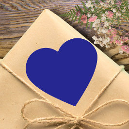 Pegatina En Forma De Corazón Color sólido azul marino | Clásica | Elegante