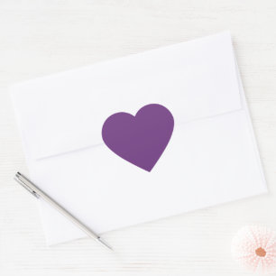 Pegatina En Forma De Corazón Color sólido púrpura