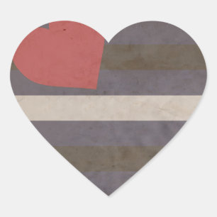 PEGATINA EN FORMA DE CORAZÓN COLORES DE ORGULLO DE CUERO