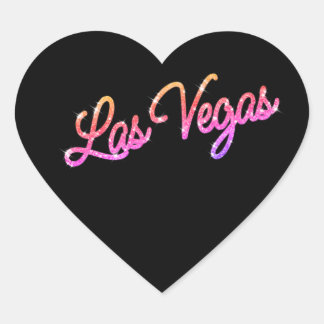 Pegatina En Forma De Corazón Colorido Pegatina de Las Vegas Sparkles