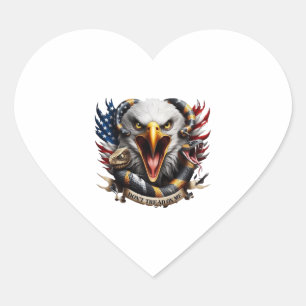 Pegatina En Forma De Corazón Combo de serpiente de águila calva Gadsden2