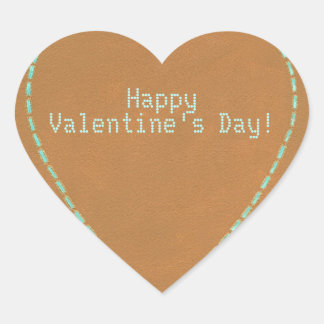 Pegatina En Forma De Corazón Computadora Nerd Geek Feliz Día de San Valentín Co