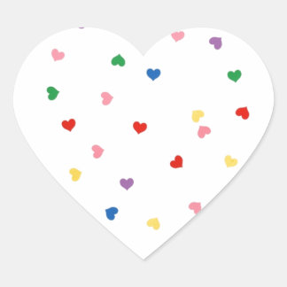 Pegatina En Forma De Corazón con corazones pequeños