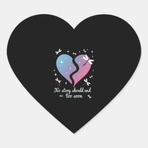 Pegatina En Forma De Corazón Conciencia de Prevención del Suicidio Corazón Purp