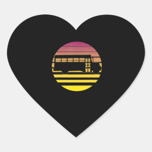 Pegatina En Forma De Corazón Conductor de bus escolar Controlador de bus de dis