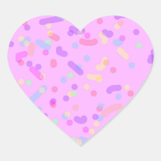 Pegatina En Forma De Corazón Confetti Stickers