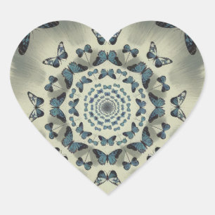 Pegatina En Forma De Corazón Constelación de mariposa mística T-Shirt - Celesti