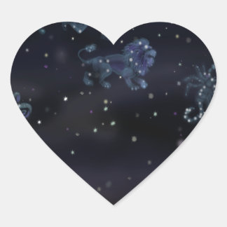 Pegatina En Forma De Corazón Constelaciones