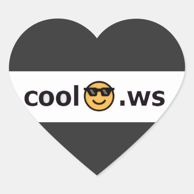 Pegatina En Forma De Corazón cool (Anverso)