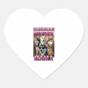 Pegatina En Forma De Corazón Copia de Husky siberiano Copia
