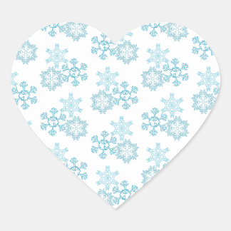 Pegatina En Forma De Corazón Copos de nieve