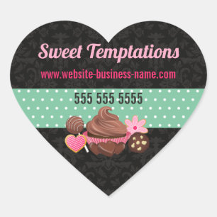Pegatina En Forma De Corazón Coquetas de tarta de galletas de copas de embalaje