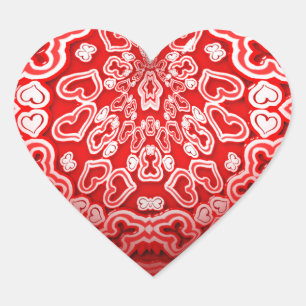 Pegatina En Forma De Corazón Corazón abstracto Día de San Valentín