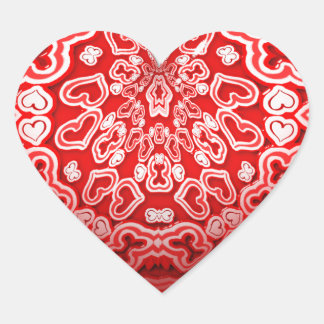 Pegatina En Forma De Corazón Corazón abstracto Día de San Valentín
