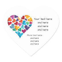 Corazón Arcoiris, Personalizar Con Su Propio Texto