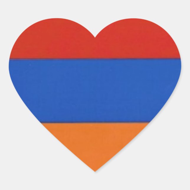Pegatina En Forma De Corazón Corazón armenio | PEGATINAS (Anverso)