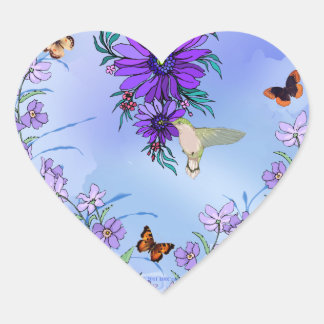 Pegatina En Forma De Corazón Corazón azul