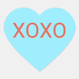 Pegatina En Forma De Corazón Corazón azul dulce