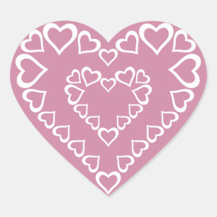 Pegatina En Forma De Corazón Corazón blanco