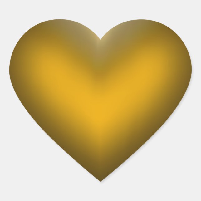 Pegatina En Forma De Corazón Corazón brillante (Anverso)