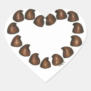 Pegatina En Forma De Corazón Corazón Chocolate Candy Drops Amor El día de San V