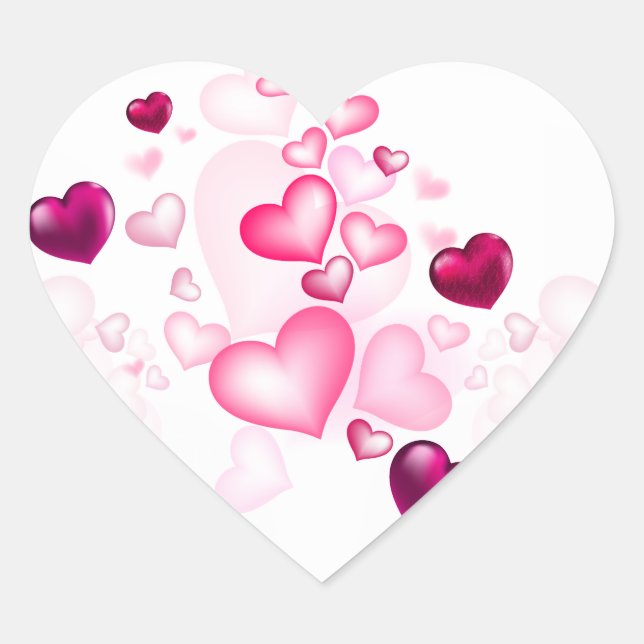 Pegatina En Forma De Corazón Corazón de amor (Anverso)