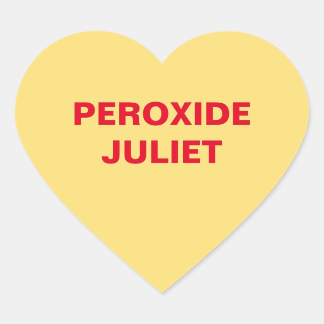 Pegatina En Forma De Corazón Corazón de caramelo amarillo (Anverso)