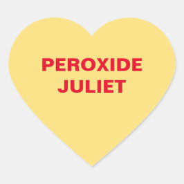 Pegatina En Forma De Corazón Corazón de caramelo amarillo