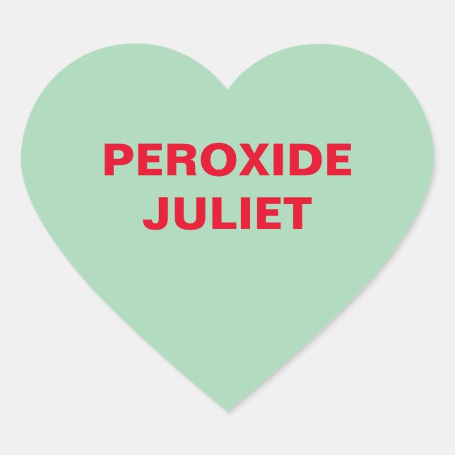 Pegatina En Forma De Corazón Corazón de caramelo verde (Anverso)