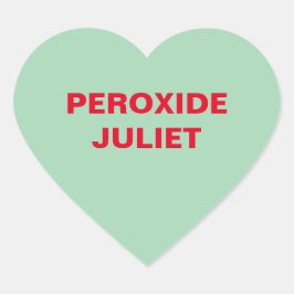 Pegatina En Forma De Corazón Corazón de caramelo verde