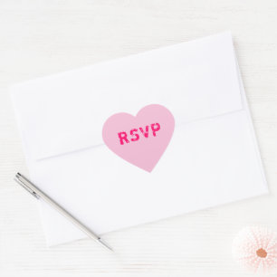 Pegatina En Forma De Corazón Corazón de Conversación Rosa Pálido RSVP