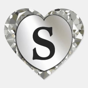 Pegatina En Forma De Corazón Corazón De Diamantes Añade Cualquier Pegatina De S