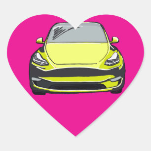 Pegatina En Forma De Corazón Corazón de dibujo de coche del vehículo eléctrico