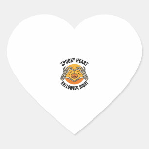 Pegatina En Forma De Corazón Corazón de esqueleto Diseño de manos vintage de Ha