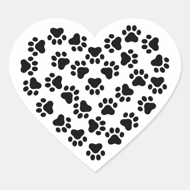 Pegatina En Forma De Corazón Corazón de garras (Anverso)