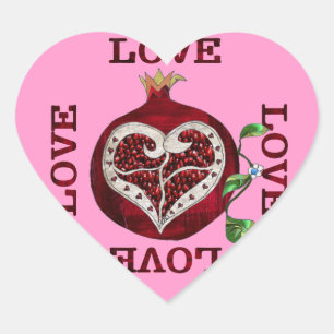 Pegatina En Forma De Corazón Corazón de Granada AMOR San Valentín