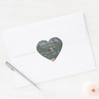 Pegatina En Forma De Corazón Corazón de las montañas y los hidroaviones